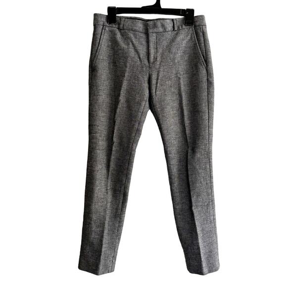 Banana Republic Ryan Fit Gray Dress Pant Sz 4 Low Rise Stretch Slim Straight - Picture 1 of 12
